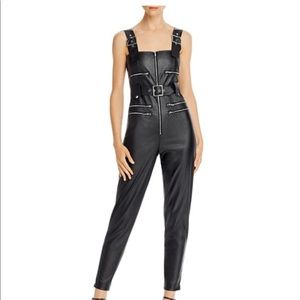 We wore what Vegan Leather Moto overalls